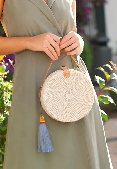 Santorini Round Basket Bag