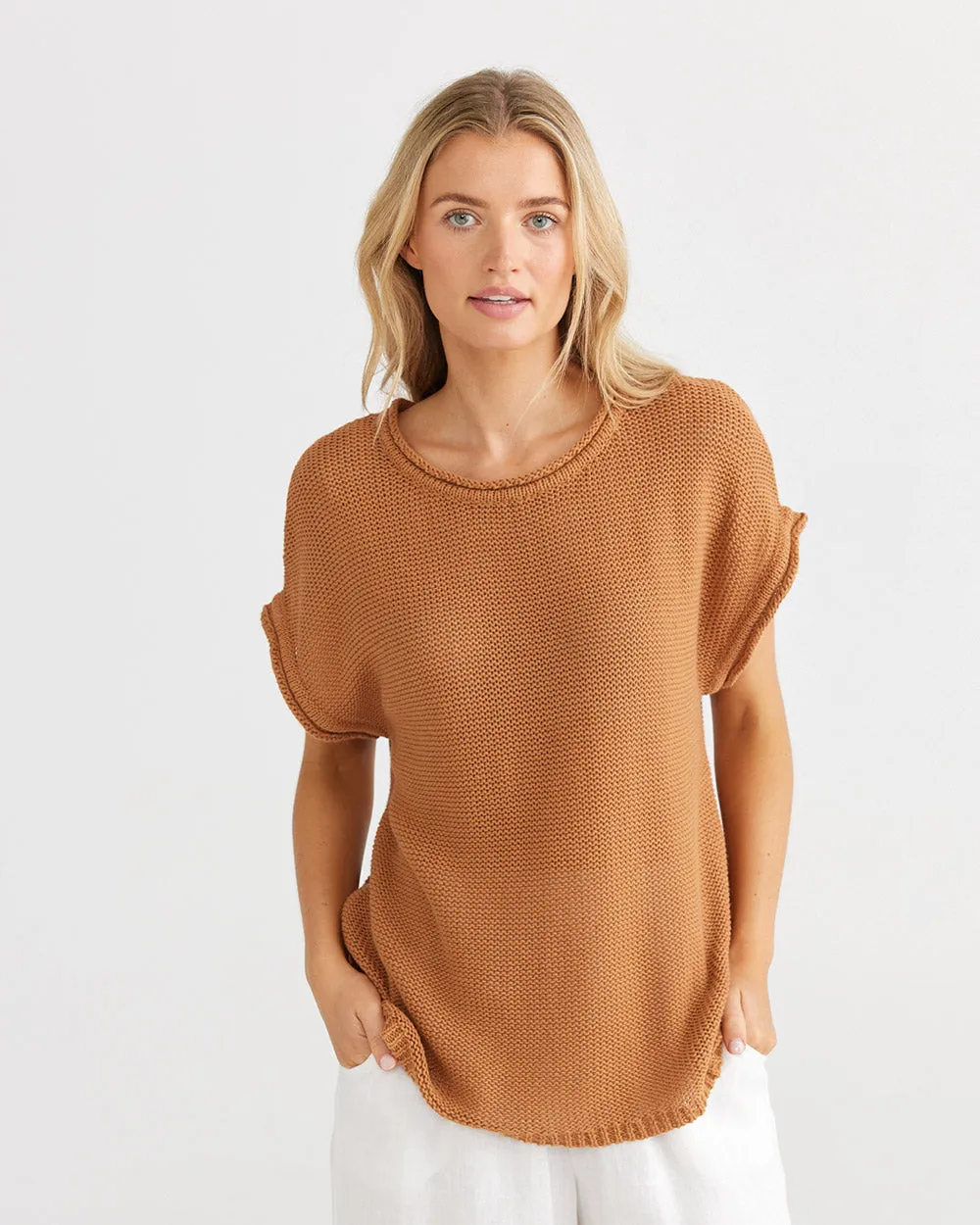 Shanty Issa Knit Tee Tan