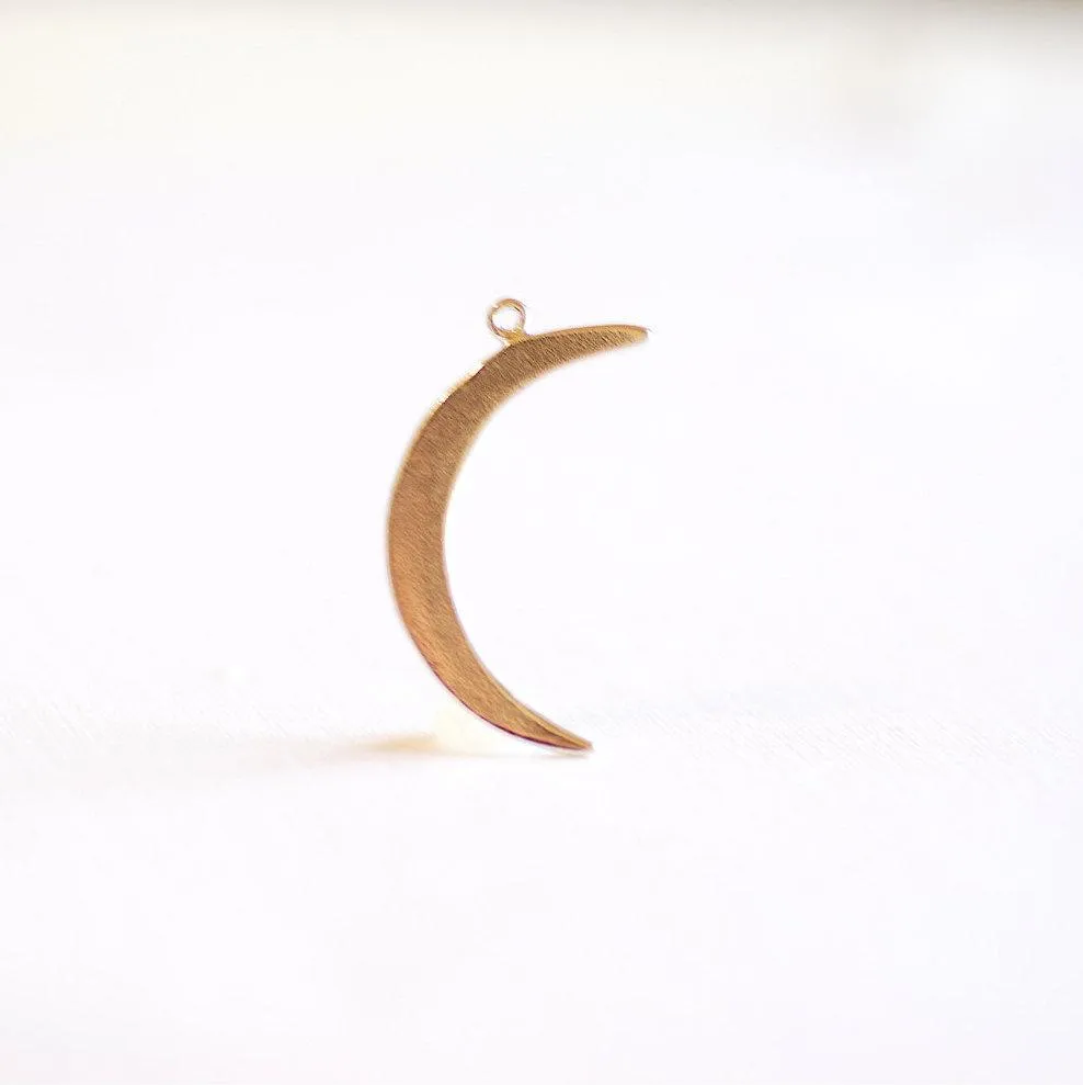 Sterling Silver Wholesale Crescent Moon Charm- 925 Silver Half Moon Charm, Half moon charm, Half Moon Beads, 276