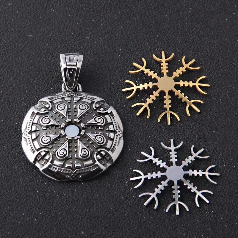 Viking Necklace Interchangeable Vegvisir