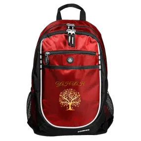 Yahuah-Tree of Life 01 Designer Port & Co. Rugged Backpack (Red/Black/Royal)