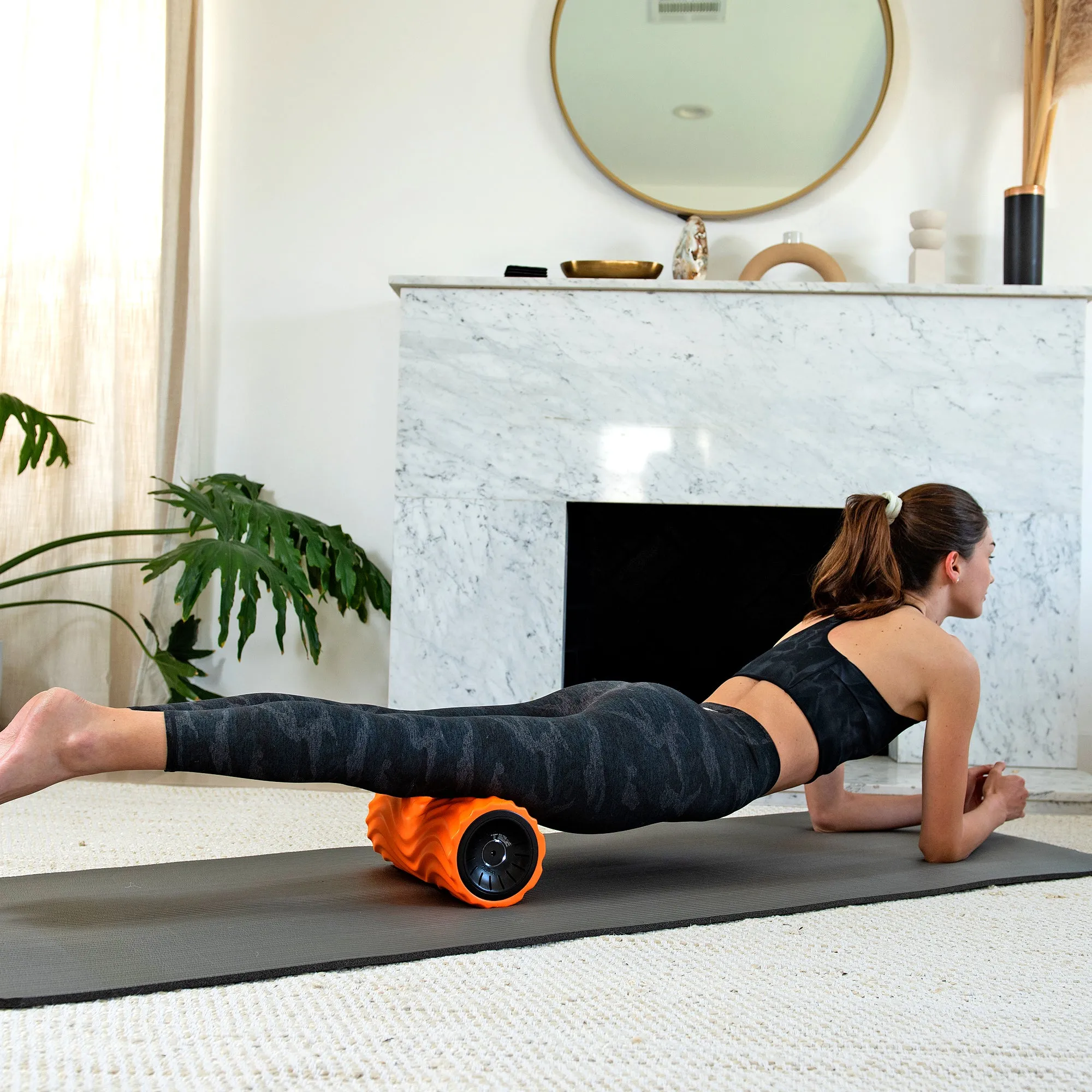 Zyllion Rechargeable Vibrating Foam Roller with 4 Intensity Levels and 3 High Density Surfaces (ZMA-22)