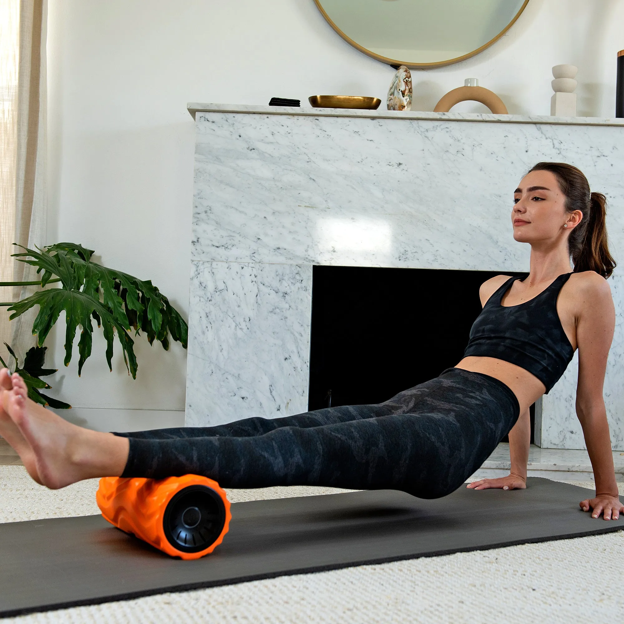 Zyllion Rechargeable Vibrating Foam Roller with 4 Intensity Levels and 3 High Density Surfaces (ZMA-22)