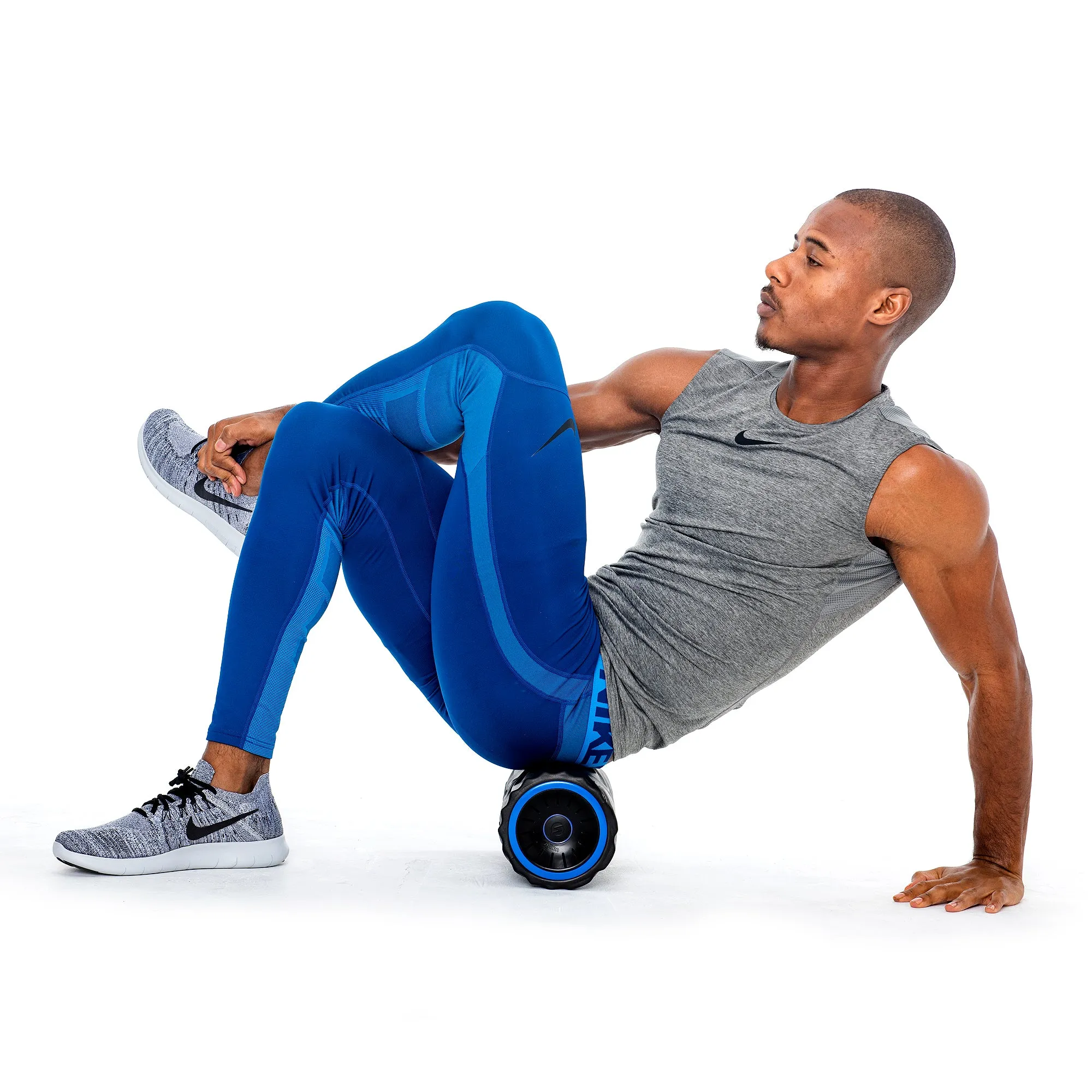 Zyllion Rechargeable Vibrating Foam Roller with 4 Intensity Levels and 3 High Density Surfaces (ZMA-22)